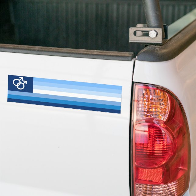 Blauer Gay Liebe (MLM) Pride House Flag Autoaufkleber (Auf Lkw)