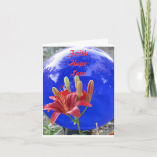 Blauer Gazing Ball, Mai Liebe im Umlauf Karte