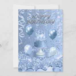 Blauer Geburtstagskuchen