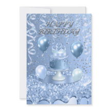 Blauer Geburtstagskuchen