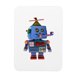 Blauer Geburtstagsspielzeug-Roboter Magnet