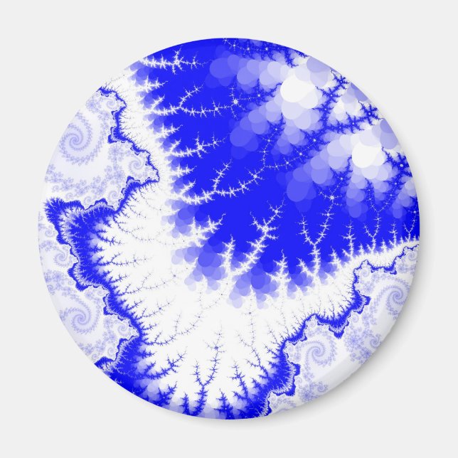 Blauer Gefiederter Stern Magnet (Vorne)