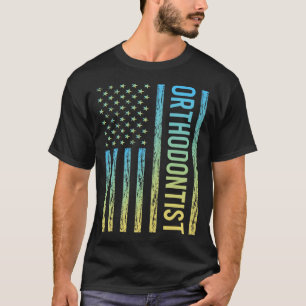 Blauer Gelber Orthodontist T-Shirt