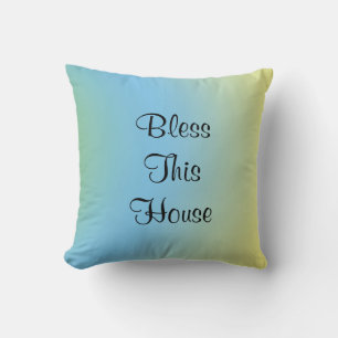Blauer Gelber Platz dieses Hauses Kissen