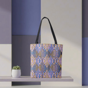 Blauer, gelber und violetter Batik-Stil