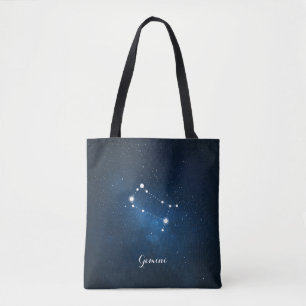 Blauer Gemini Zodiac Sign Constellation