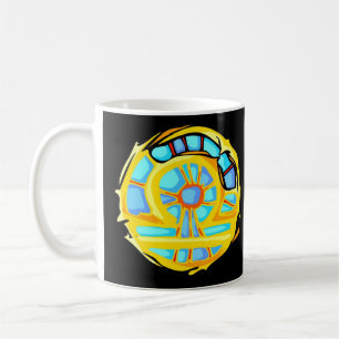 Blauer Gemstone farbiges Libra-Symbol Tasse