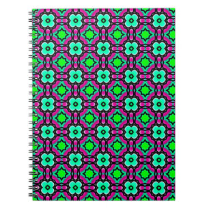 Blauer geometrisch gemalt, nahtlos gemustert, notizblock