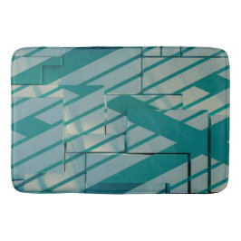 Blauer geometrischer Bademantel Badematte