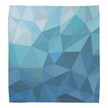 Blauer geometrischer Bandana