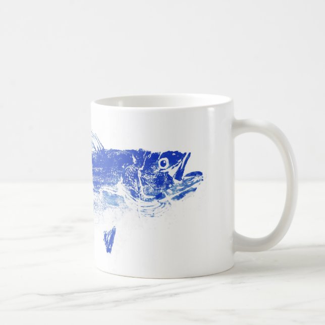 blauer gestreifter Baß Kaffeetasse (Rechts)