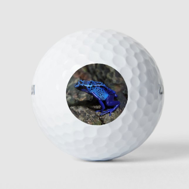 Blauer Gift-Dart-Frosch, heller Blaufrosch Golfball (Vorderseite)
