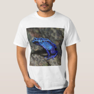 Blauer Gift-Dart-Frosch, heller Blaufrosch T-Shirt