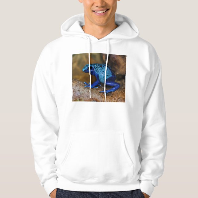 Blauer Gift-Pfeil-Frosch Dendrobates Azureus Hoodie (Vorderseite)