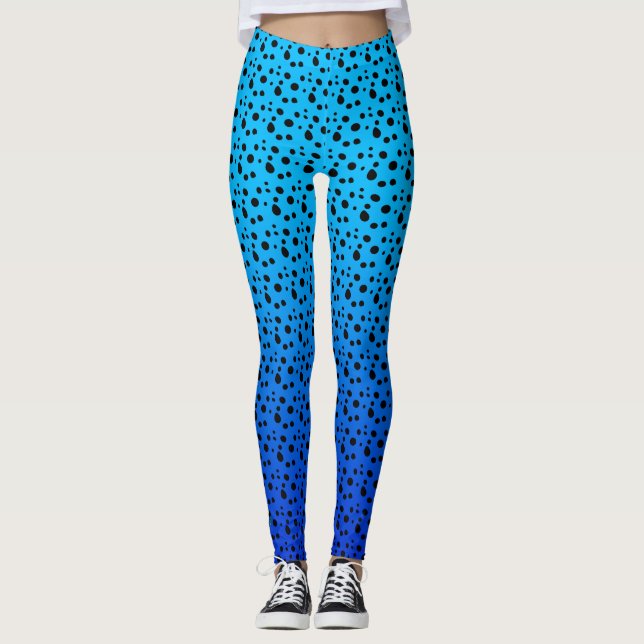 Blauer Gift-Pfeil-Frosch Leggings (Vorderseite)