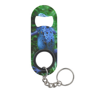 Blauer Gift-Pfeil-Frosch Schlüsselbund Flaschenöffner