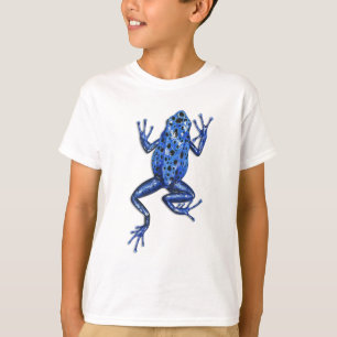 Blauer Gift-Pfeil-Frosch-T - Shirt