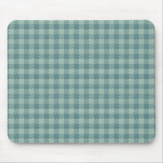 Blauer Gingham-Druck Mousepad