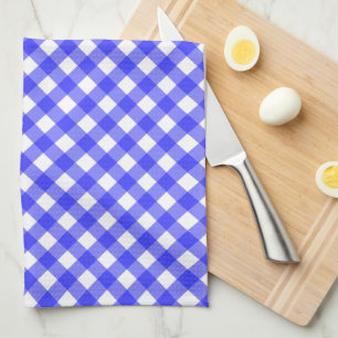 Blauer Gingham Geschirrtuch