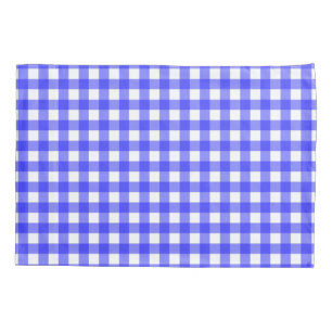 Blauer Gingham Kissenbezug