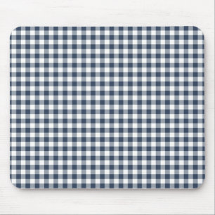 Blauer Gingham Mousepad