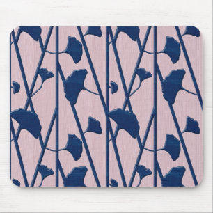 Blauer Ginkgo Mousepad