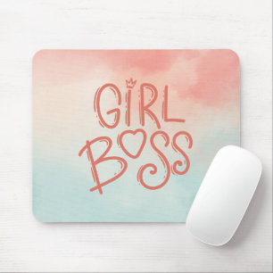 Blauer Girl Boss Mousepad
