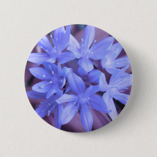 Blauer Glanz des Schneekanals Button