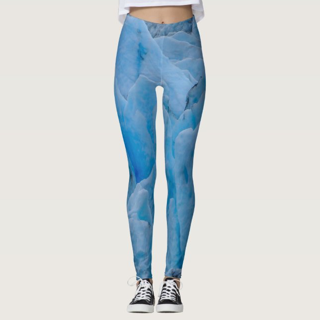 Blauer Gletscher Leggings (Vorderseite)