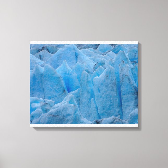 Blauer Gletscher Leinwanddruck (Vorderseite)