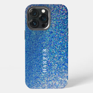 Blauer Glitter Custom Name Case-Mate iPhone-Hülle iPhone 13 Pro Hülle
