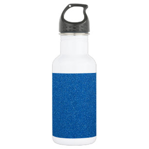Blauer Glitter, Funkeln, Glitter-Hintergrund Edelstahlflasche