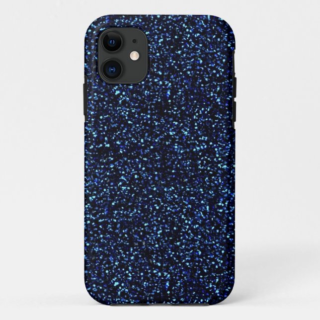 blauer Glitter iphone 5 Mitternachtskasten Case-Mate iPhone Hülle (Rückseite)
