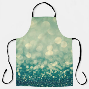 Blauer Glitter Weihnachtsabstrakt Schürze