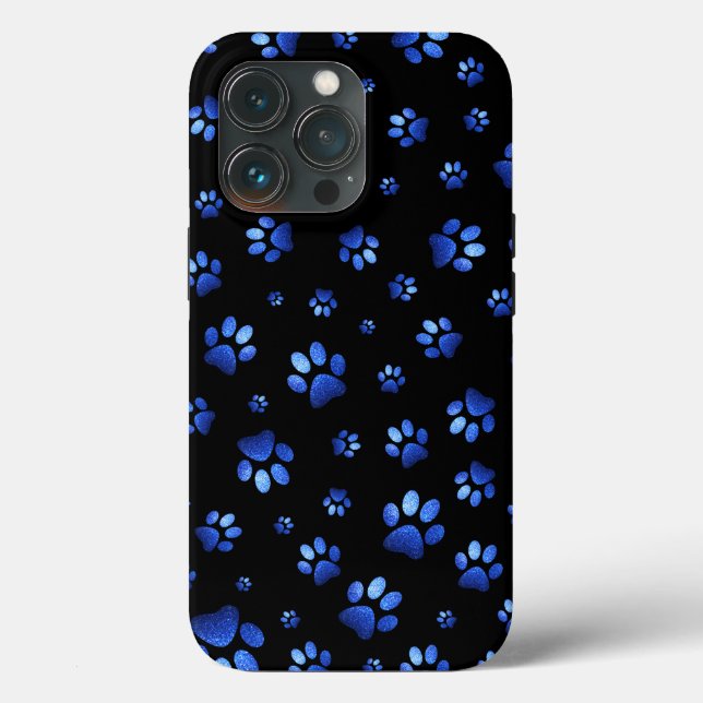 Blauer Glitzer Case-Mate iPhone Hülle (Rückseite)