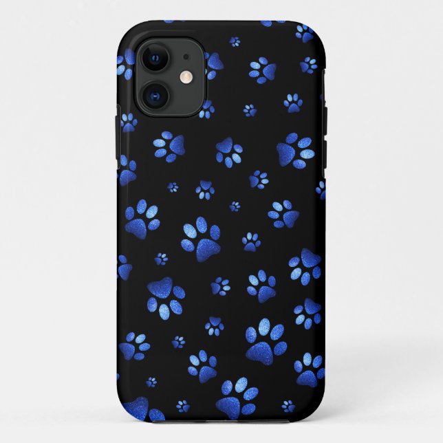 Blauer Glitzer Case-Mate iPhone Hülle (Rückseite)