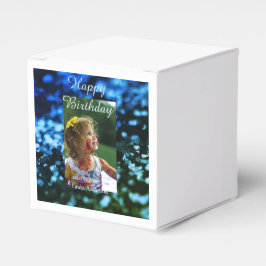 Blauer Glitzer Foto Kindergeburtstag Moderner Rost Geschenkschachtel