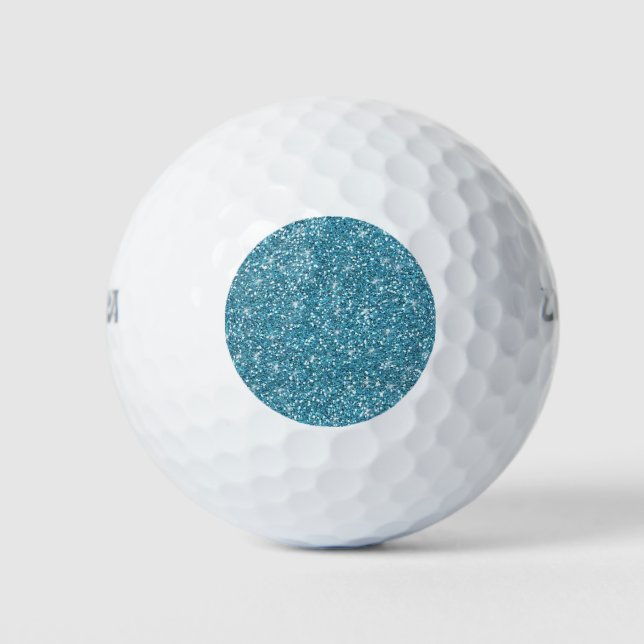 Blauer Glitzer gedruckt Golfball (Vorderseite)