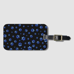 Blauer Glitzer Gepäckanhänger