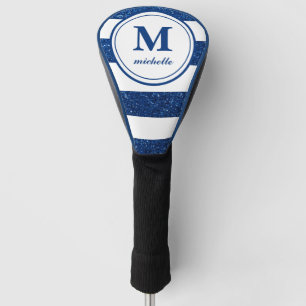 Blauer Glitzer   Golf   personalisiert NAME monogr Golf Headcover