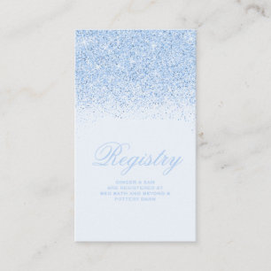 Blauer Glitzer-Hochzeitskarte Begleitkarte