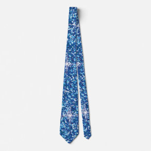 Blauer Glitzer Krawatte