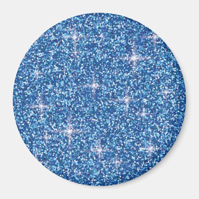 Blauer Glitzer Magnet (Vorne)