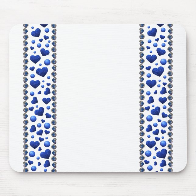 Blauer Glitzer Mousepad (Vorne)