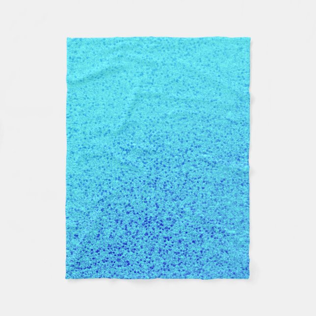 Blauer Glitzer-Schein-glänzender Schimmer Fleecedecke (Vorderseite)