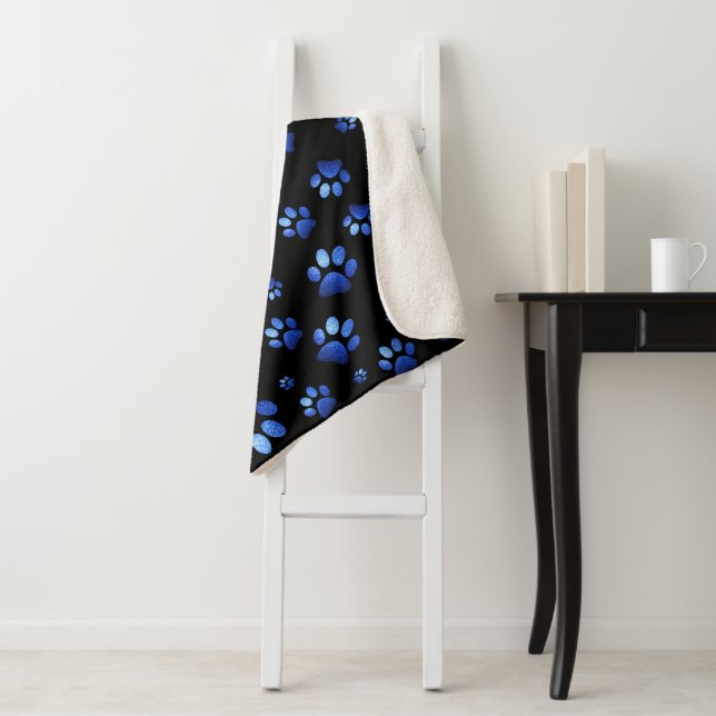 Blauer Glitzer Sherpadecke (Beispiel)