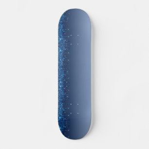 Blauer Glitzer Skateboard
