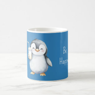Blauer glücklicher Pinguin Kaffeetasse
