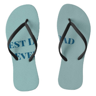 Blauer glücklicher Vatertag bester Dad ever Text N Flip Flops