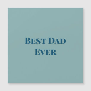Blauer glücklicher Vatertag bester Dad ever Text N Magnetkarte